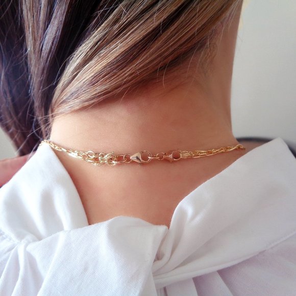 Layered Necklace Clasp, 14K Gold Filled Multistrand Separator Detangler - Picture 3 of 9